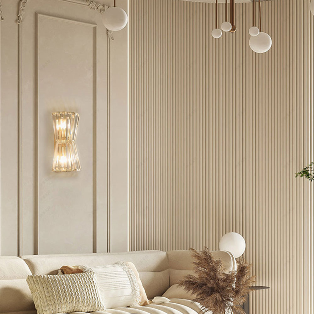 VASELAMPS - Modern Hourglass Crystal Wall Sconce-VaseLamps