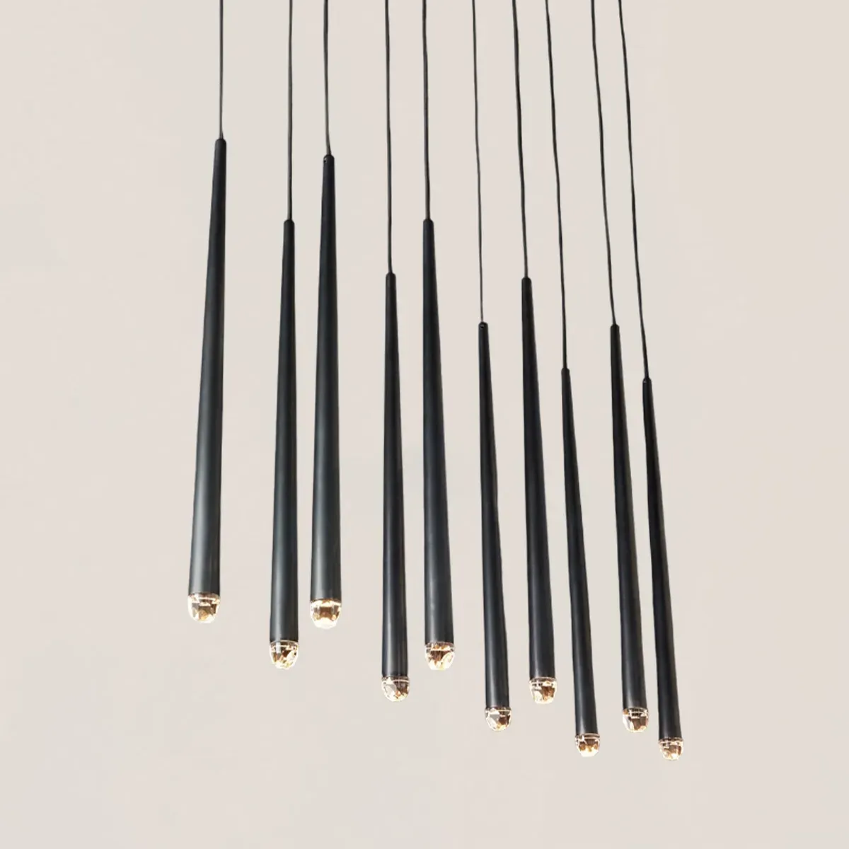 Aquitaine Modern Brass Linear Chandelier-VaseLamps