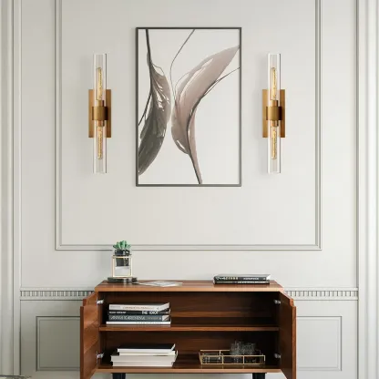 Ravelle Linear Glass Wall Sconce-VaseLamps