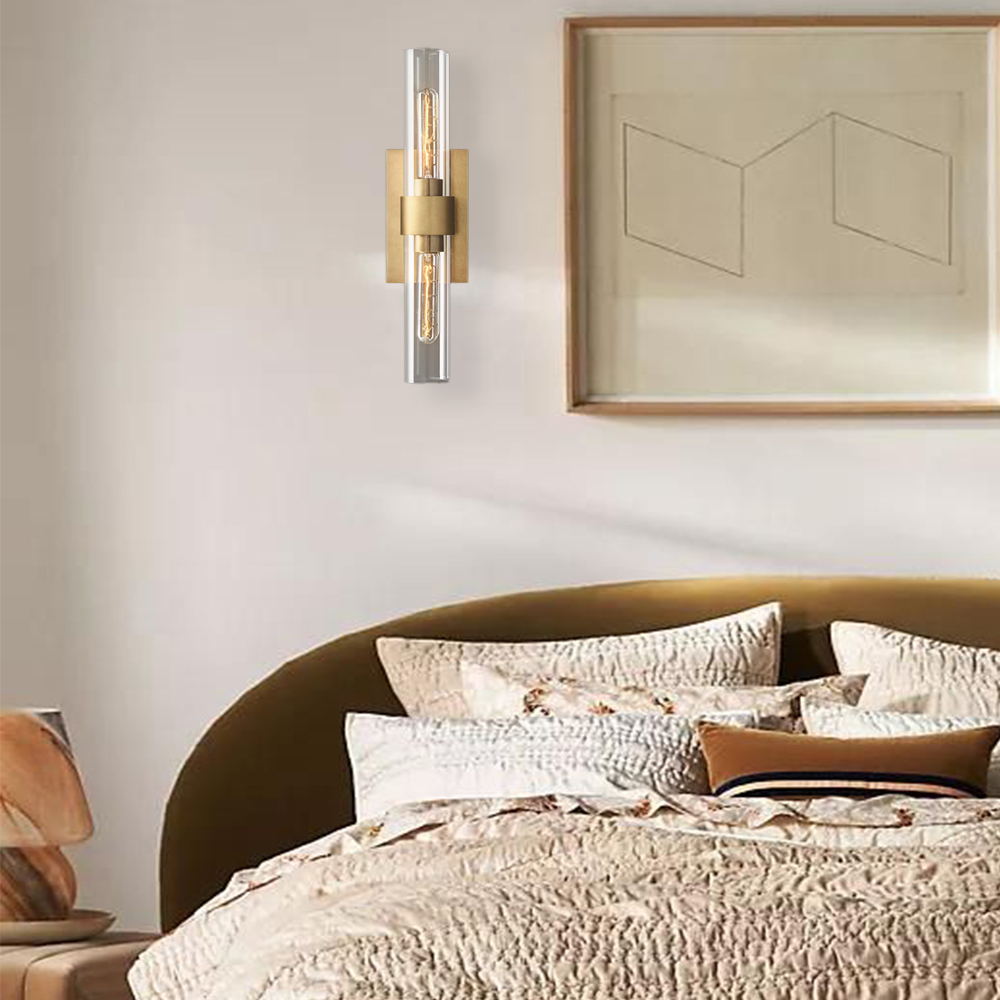 Ravelle Linear Glass Wall Sconce-VaseLamps