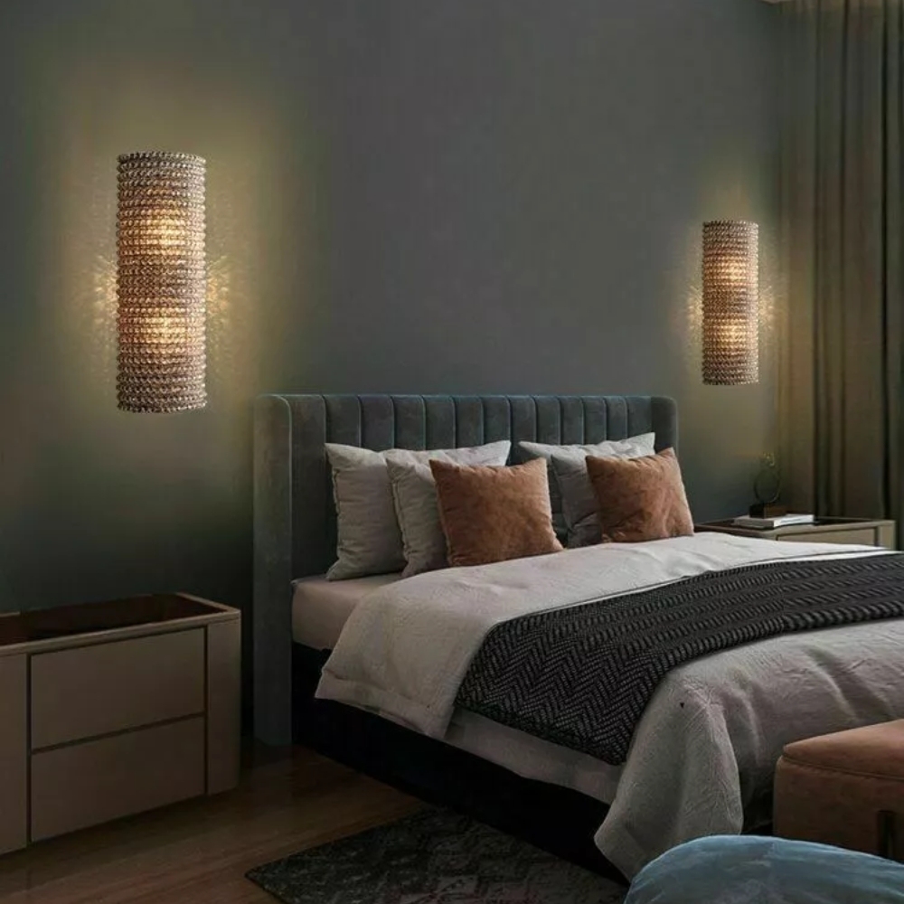 Halo Crystal Wall Sconce-VaseLamps