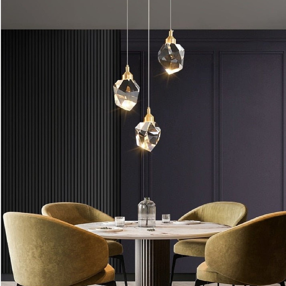Angelia Faceted Round Pendant-VaseLamps