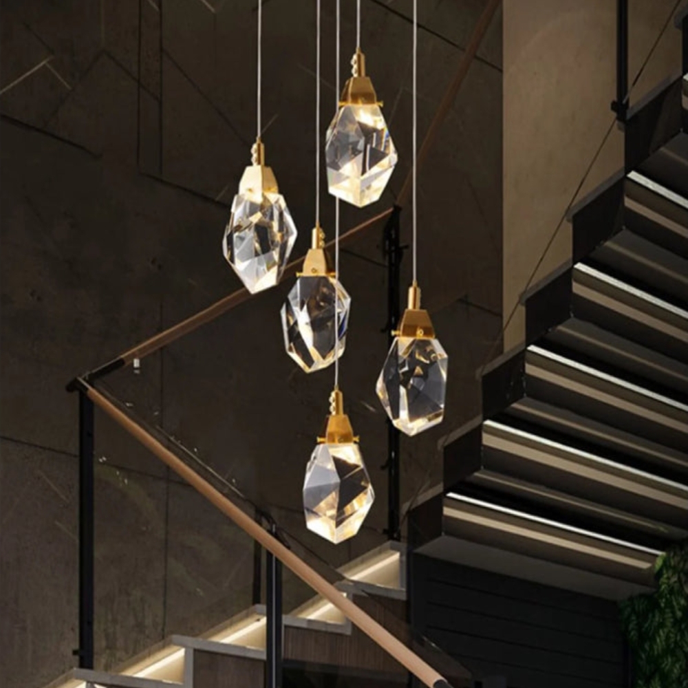 Angelia Faceted Round Pendant-VaseLamps