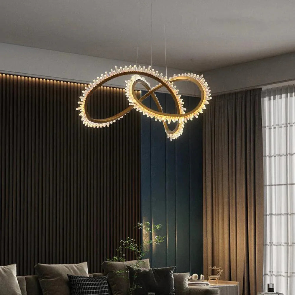 VASELAMPS - Crystal Mbius Ring Chandelier-VaseLamps