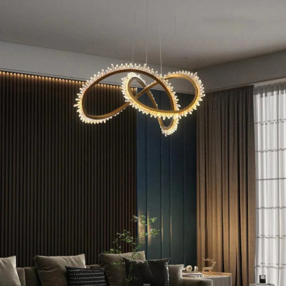 VASELAMPS - Crystal Mbius Ring Chandelier-VaseLamps