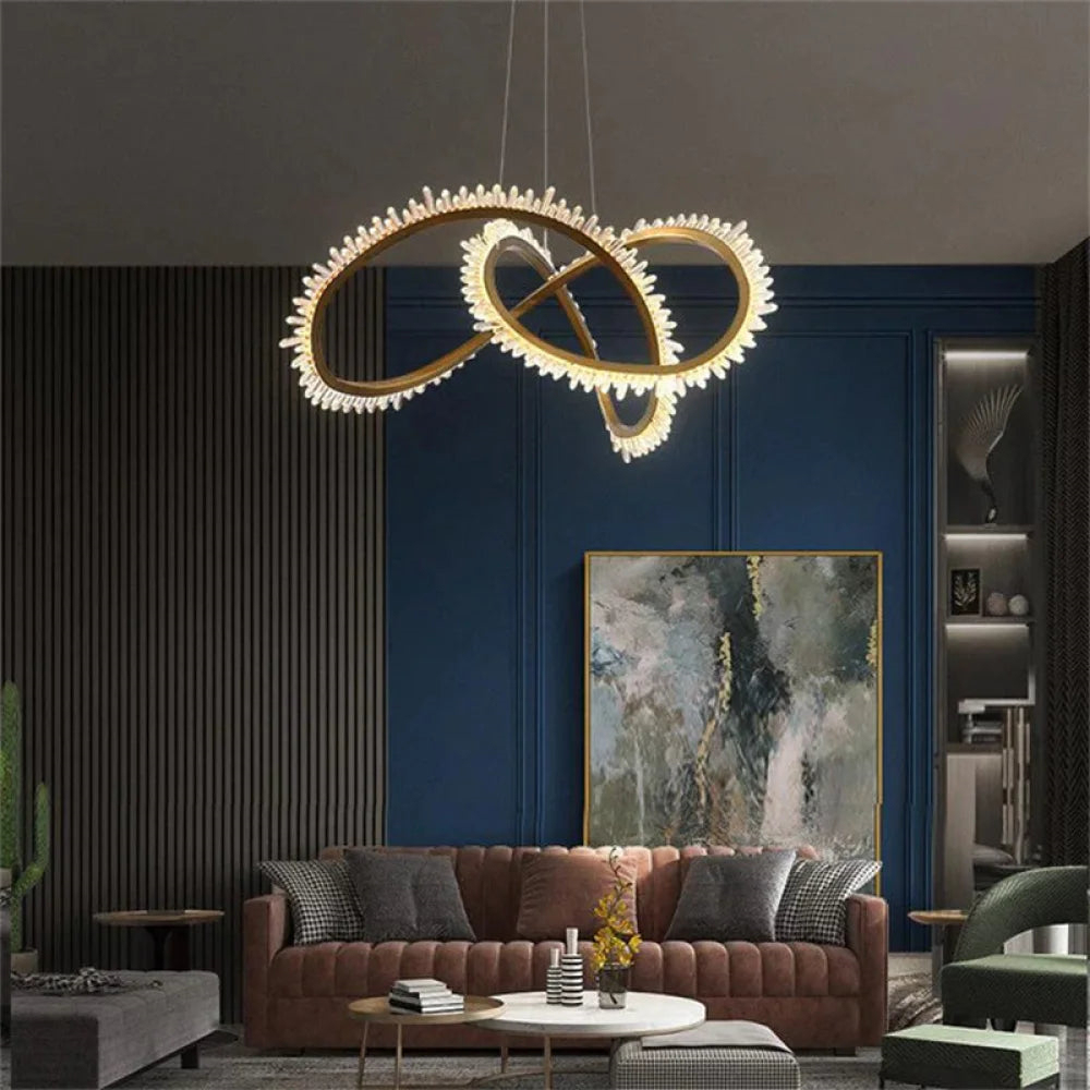 VASELAMPS - Crystal Mbius Ring Chandelier-VaseLamps