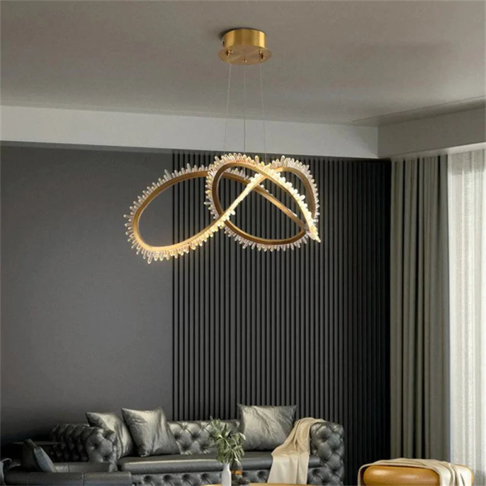 VASELAMPS - Crystal Mbius Ring Chandelier-VaseLamps