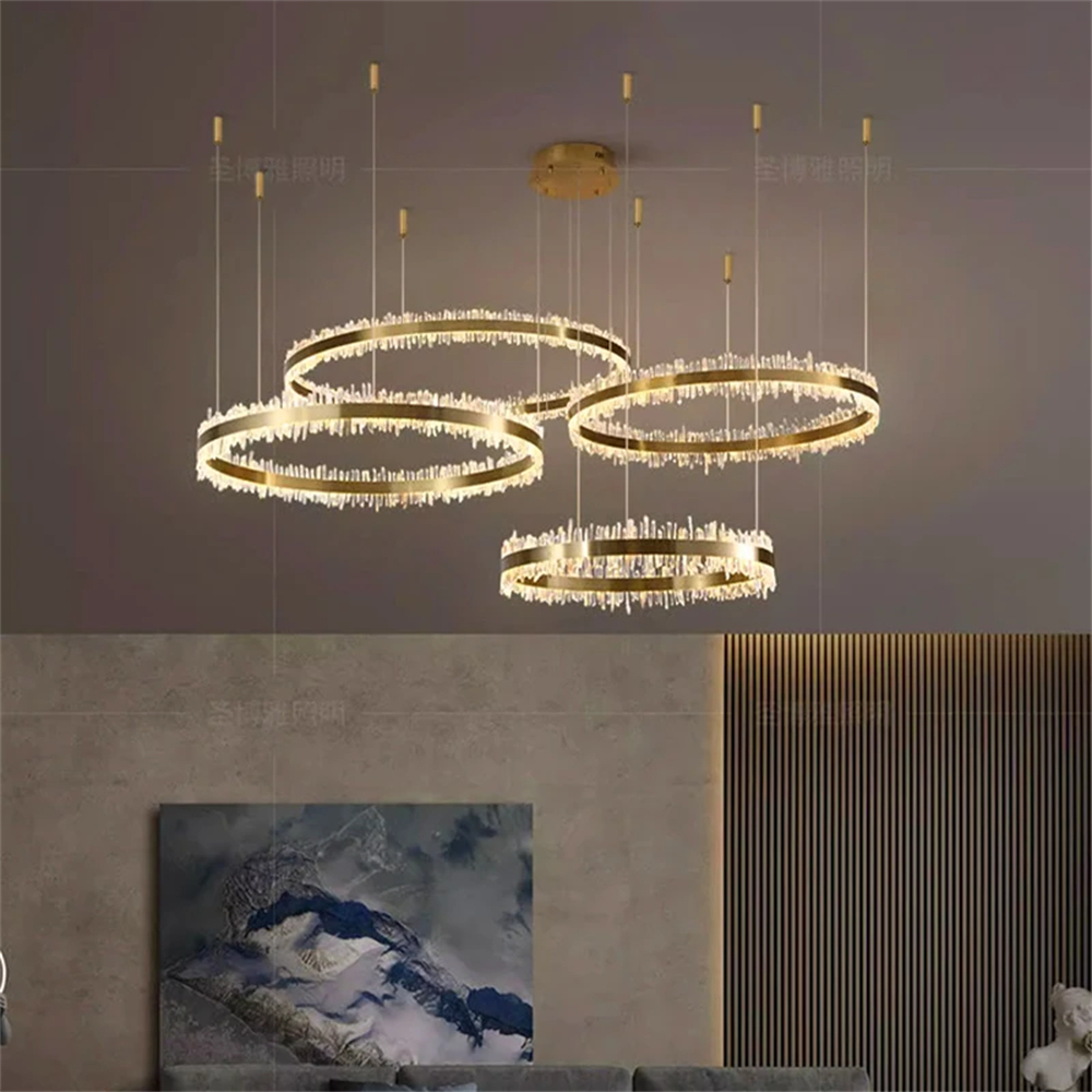 VASELAMPS - Crystal Rings Luxury Chandelier-VaseLamps