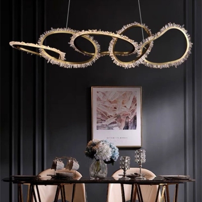 VASELAMPS - Crystal Irregular Round Chandelier-VaseLamps