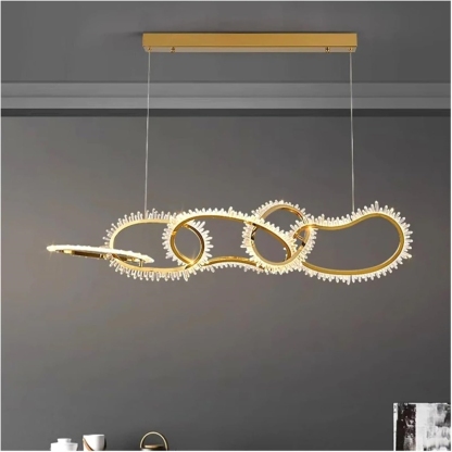 VASELAMPS - Crystal Irregular Round Chandelier-VaseLamps