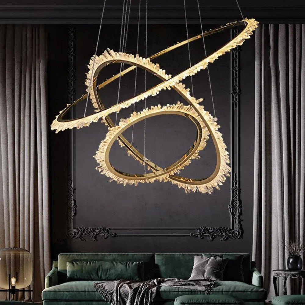 VASELAMPS - Crystal Ring Chandelier-VaseLamps