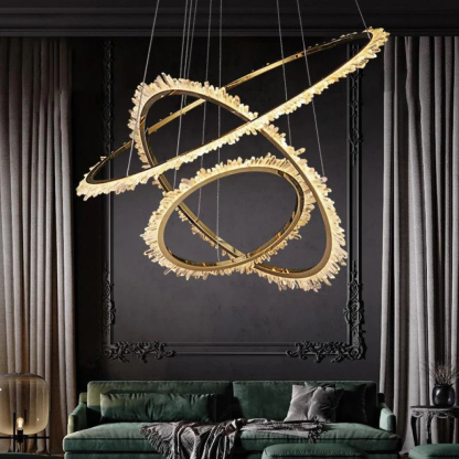VASELAMPS - Crystal Ring Chandelier-VaseLamps