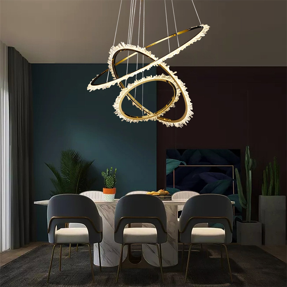 VASELAMPS - Crystal Ring Chandelier-VaseLamps