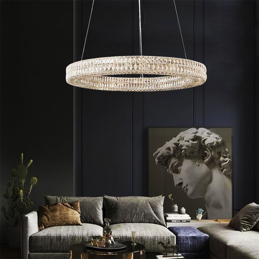 VASELAMPS - Crystal Round Chandelier-VaseLamps