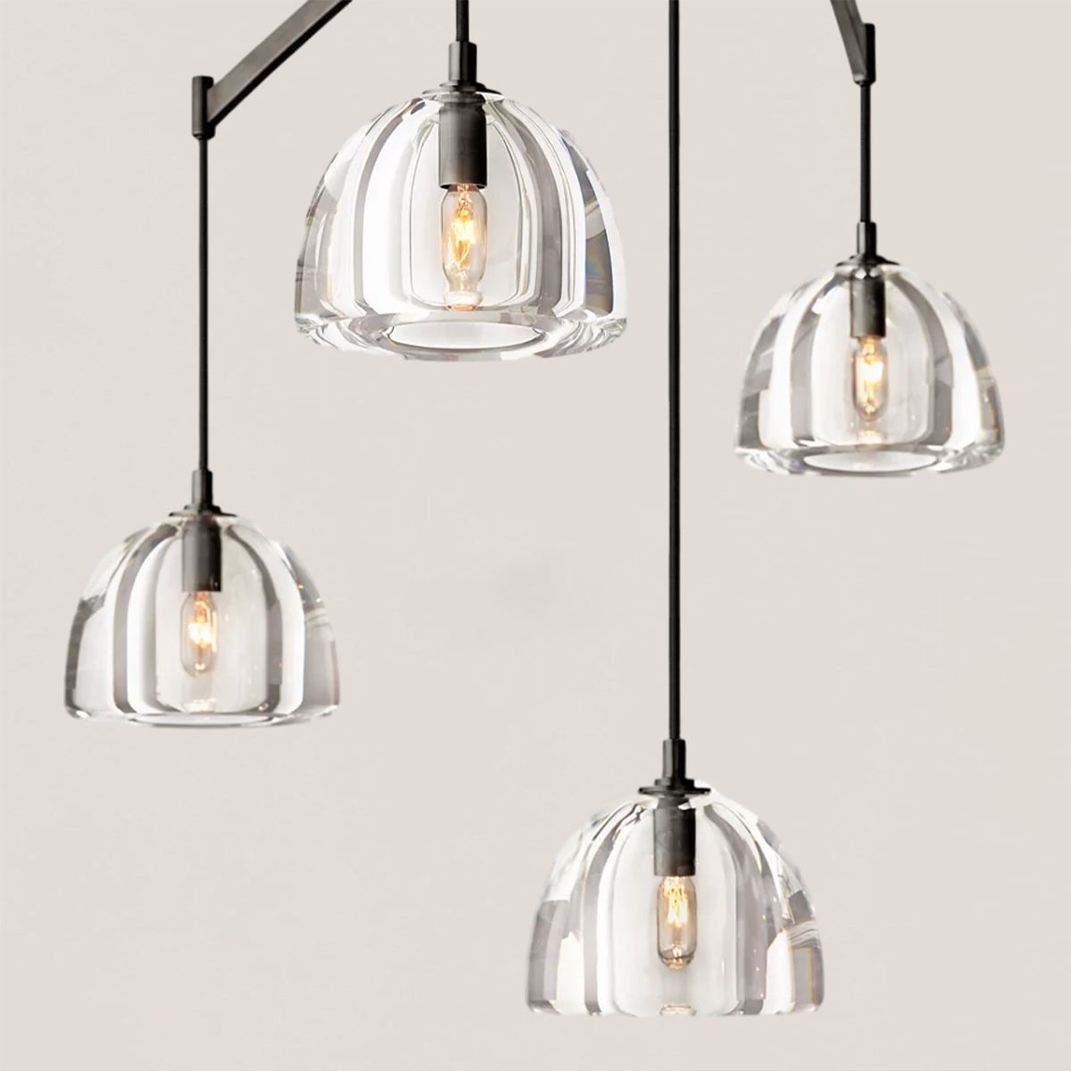 Hemisphere Linear Chandelier-VaseLamps