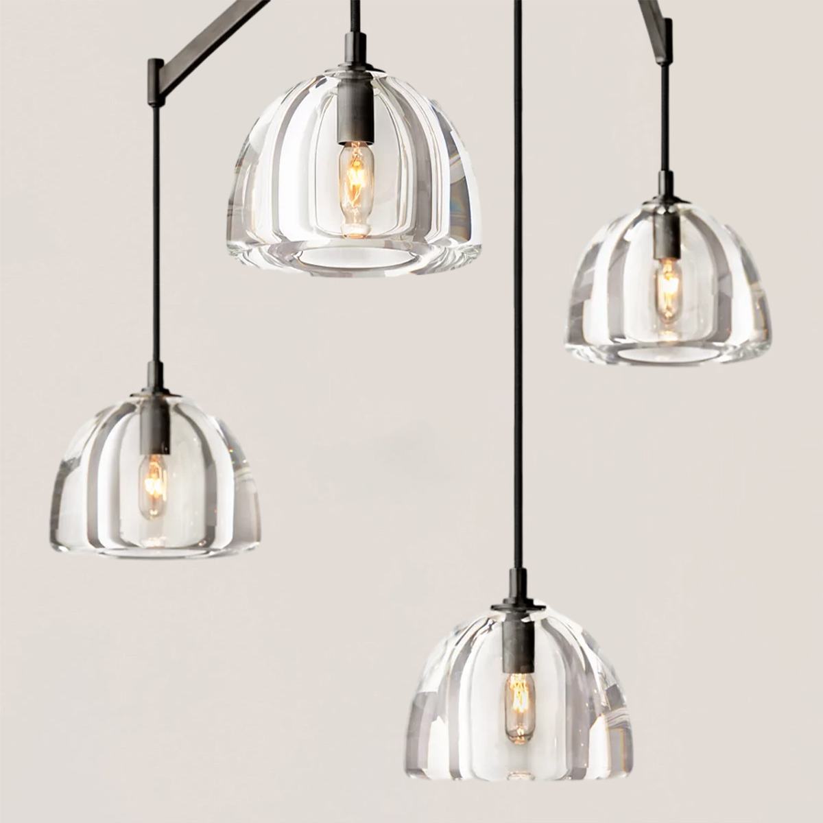 Hemisphere Linear Chandelier-VaseLamps