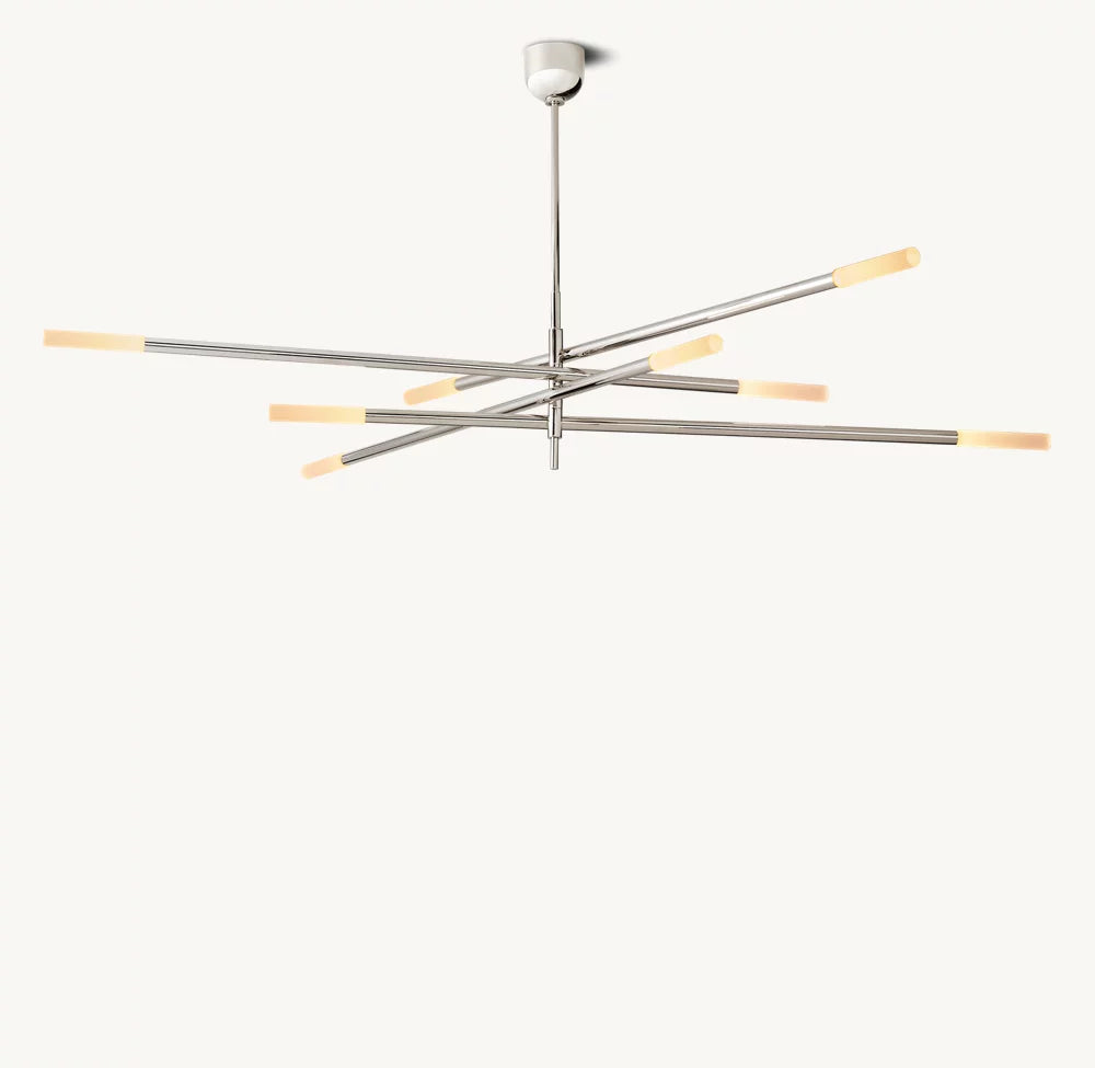 Rousseau 8-Light Mobile Etched Rod Chandelier-VaseLamps