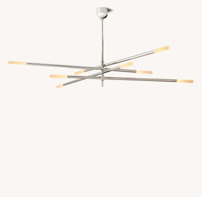 Rousseau 8-Light Mobile Etched Rod Chandelier-VaseLamps