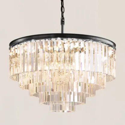 1920s Odeon Round Chandelier-VaseLamps