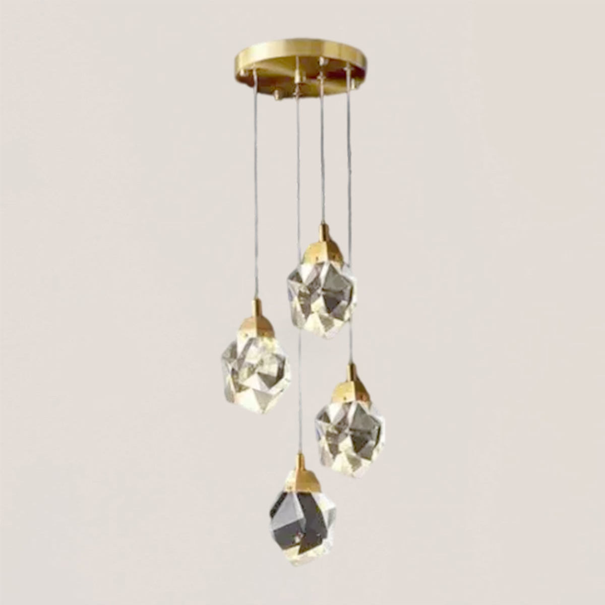 Angelia Faceted Round Pendant-VaseLamps