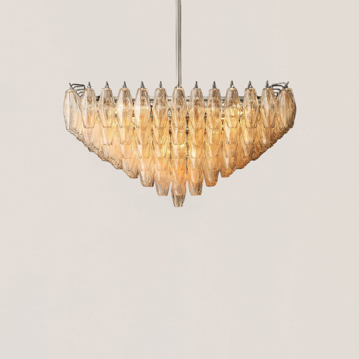 Chiara Clear Glass Square Chandelier-VaseLamps
