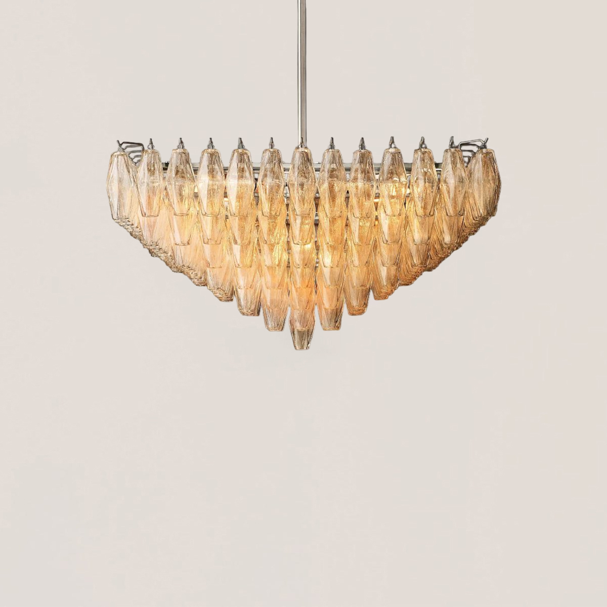 Chiara Clear Glass Square Chandelier-VaseLamps