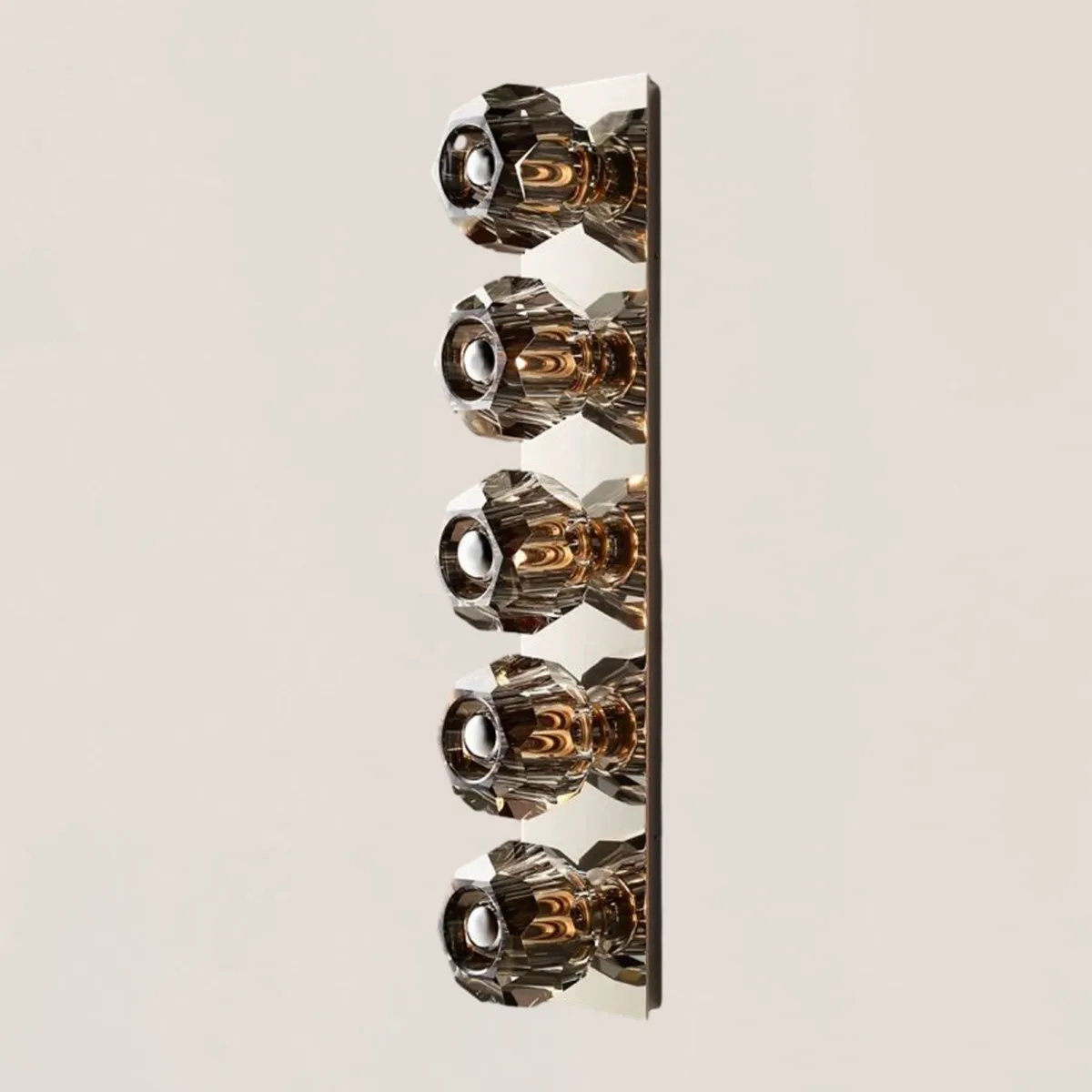 Boule De Smoke Crystal Linear Grand Wall Sconce-VaseLamps