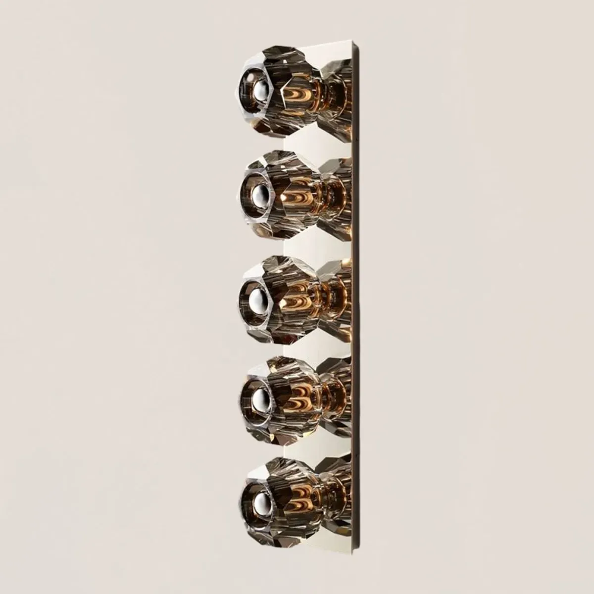 Boule De Smoke Crystal Linear Grand Wall Sconce-VaseLamps