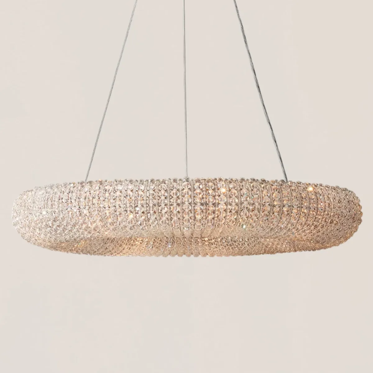 Halo Crystal Round LED Chandelier-VaseLamps