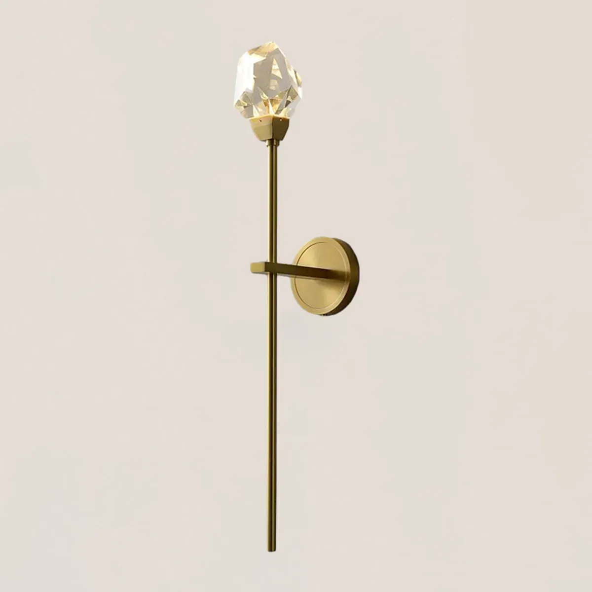 VASELAMPS - Faceted Crystal Prisms Wall Sconce - Rod-VaseLamps