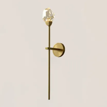 VASELAMPS - Faceted Crystal Prisms Wall Sconce - Rod-VaseLamps