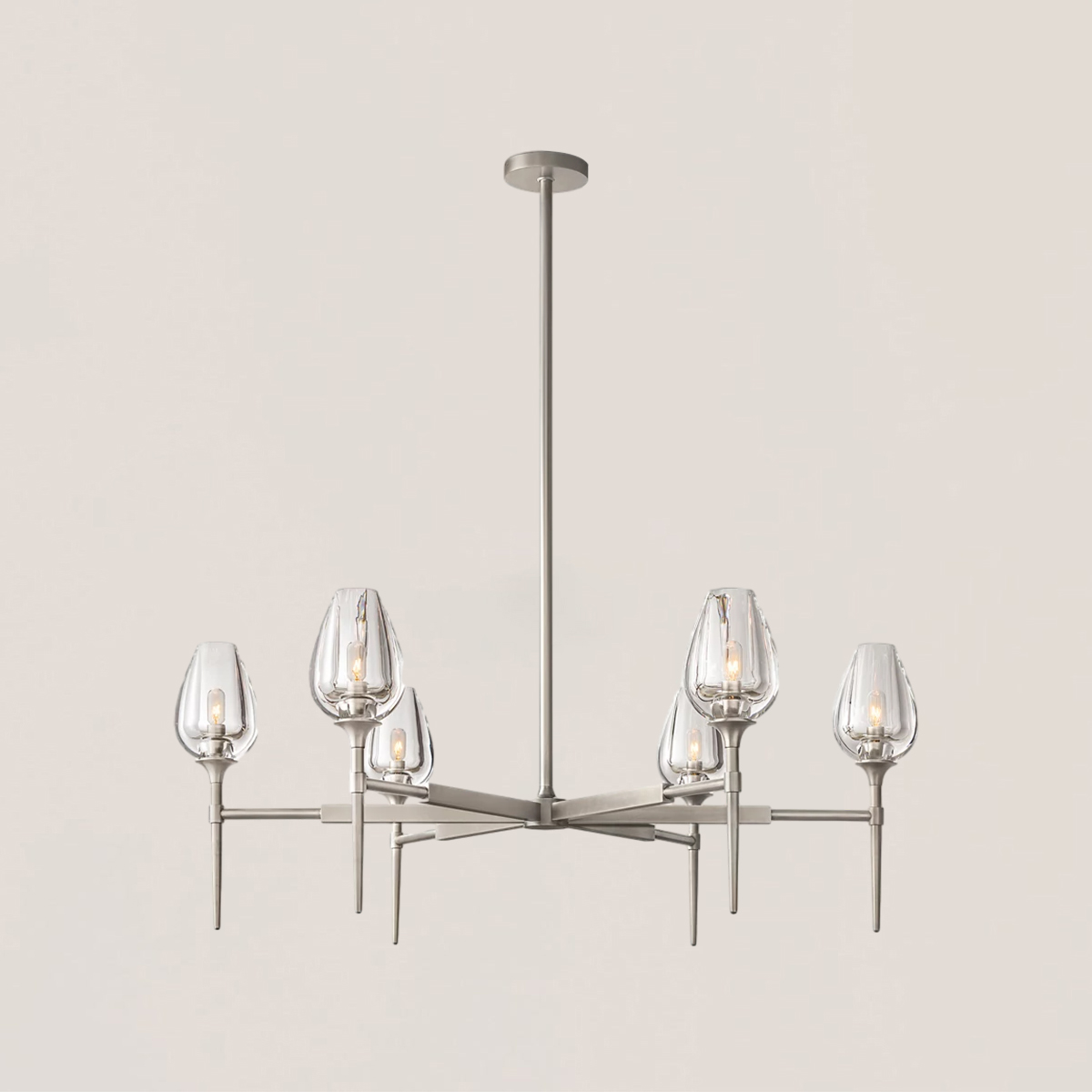 Tulip Crystal Round Chandelier-VaseLamps