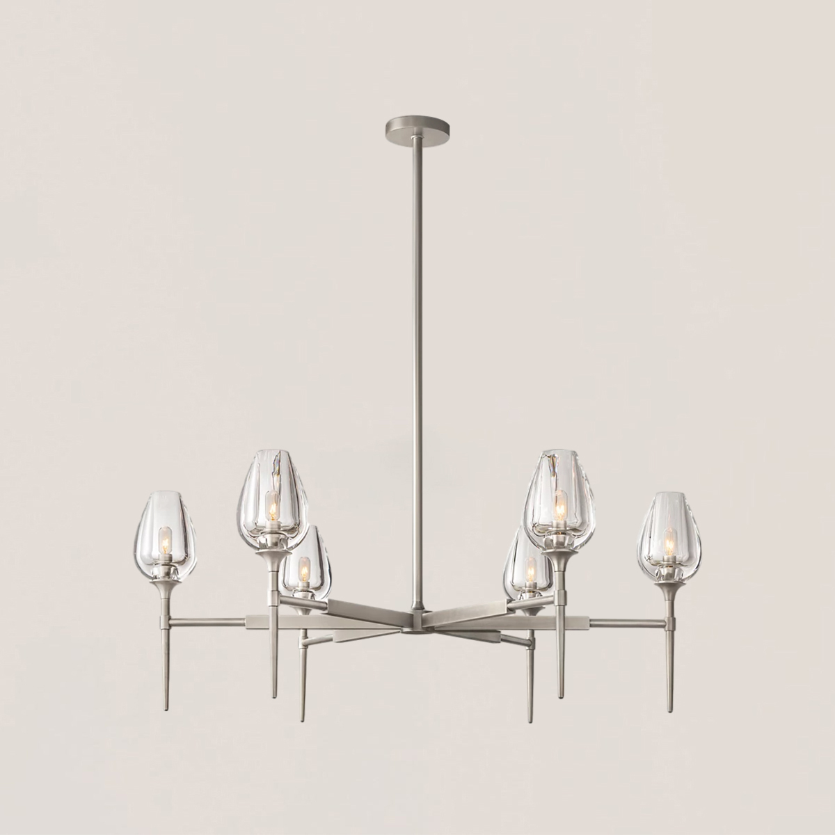Tulip Crystal Round Chandelier-VaseLamps