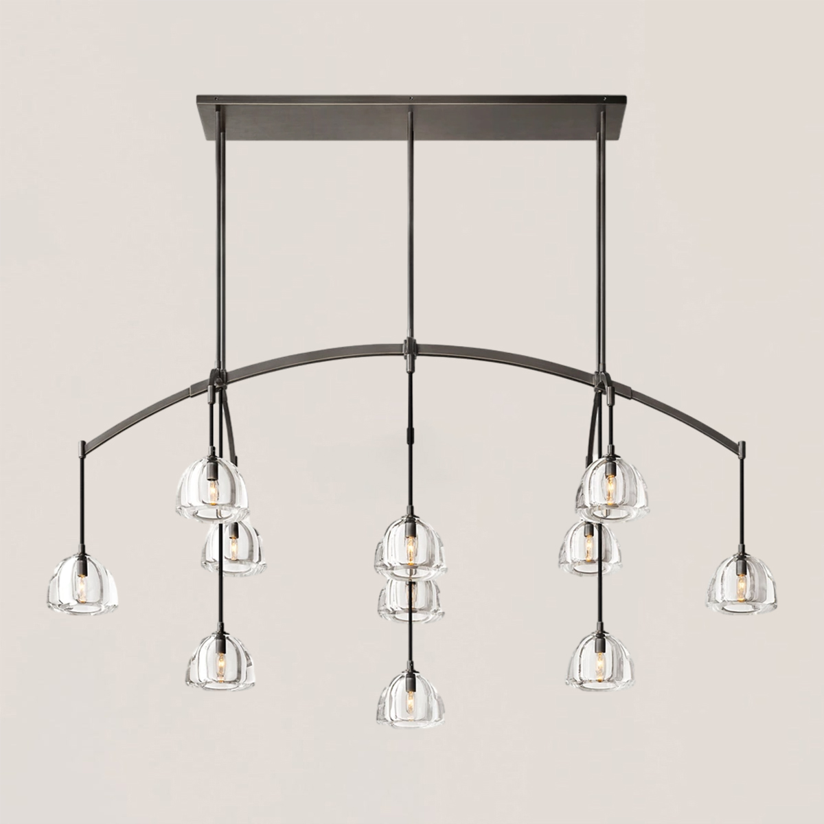 Hemisphere Linear Chandelier-VaseLamps