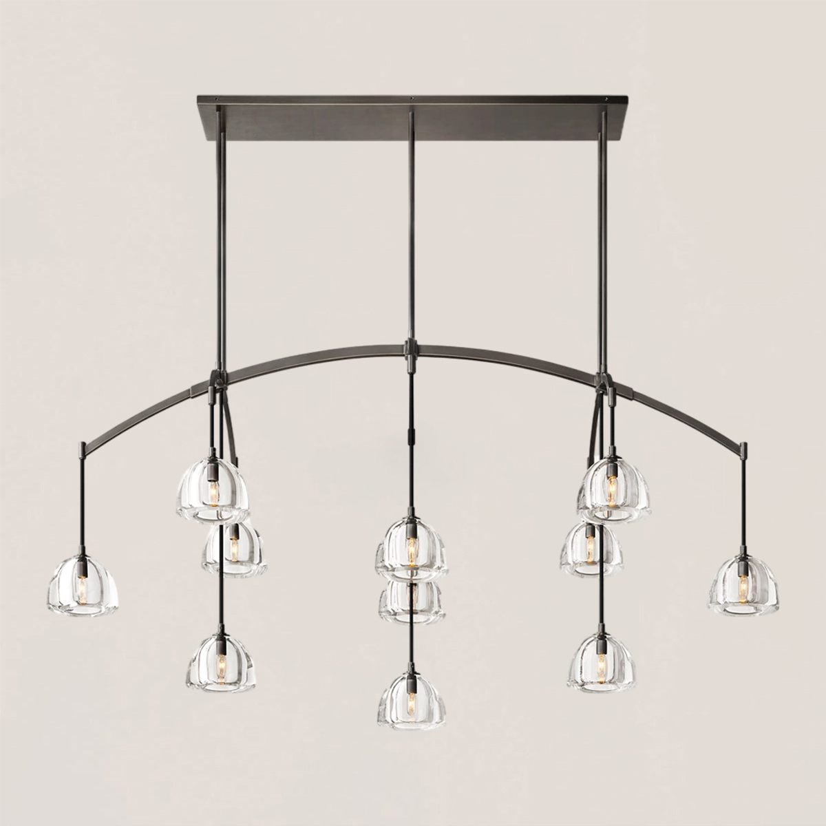 Hemisphere Linear Chandelier-VaseLamps