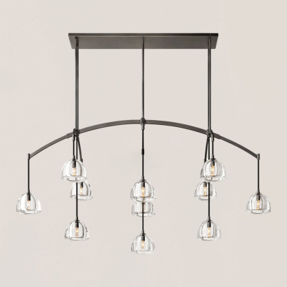 Hemisphere Linear Chandelier-VaseLamps