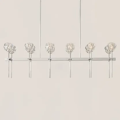 Boule De Crystal Clear Double Linear Chandelier 60"-VaseLamps