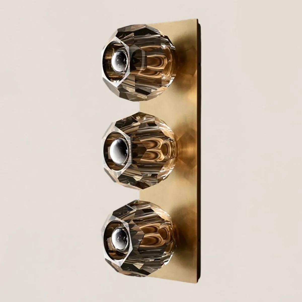 Boule De Crystal Smoke Linear Short Wall Sconce-VaseLamps