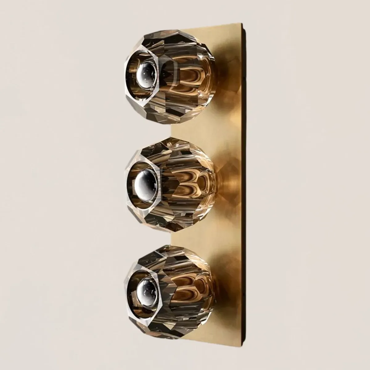 Boule De Crystal Smoke Linear Short Wall Sconce-VaseLamps