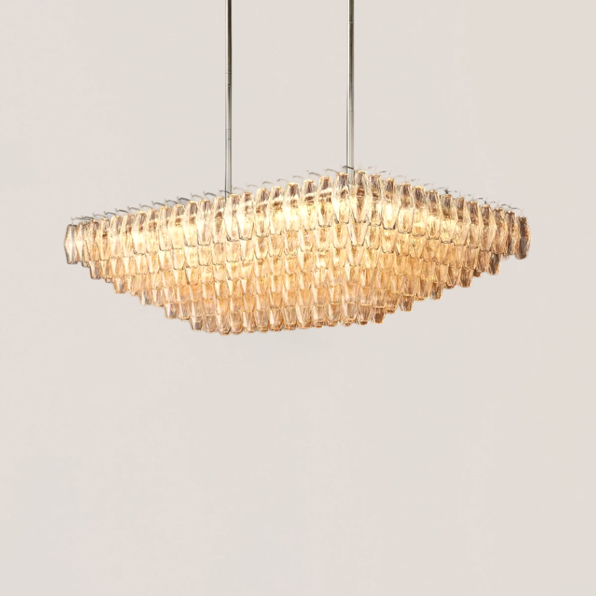 Chiara Clear Glass Square Chandelier-VaseLamps