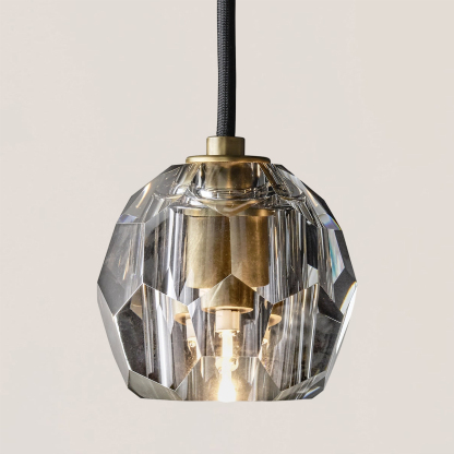 Boule De Crystal Rod Pendant Light-VaseLamps