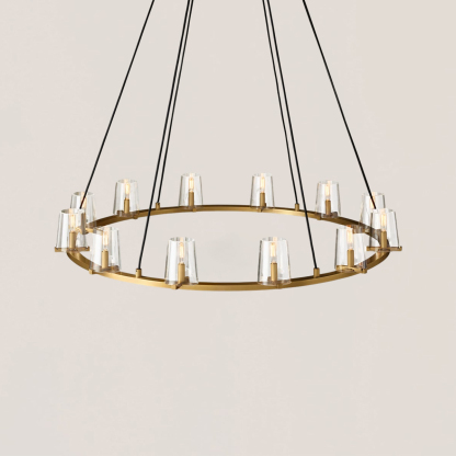 Pauillac Glass Round Chandelier 48"-VaseLamps
