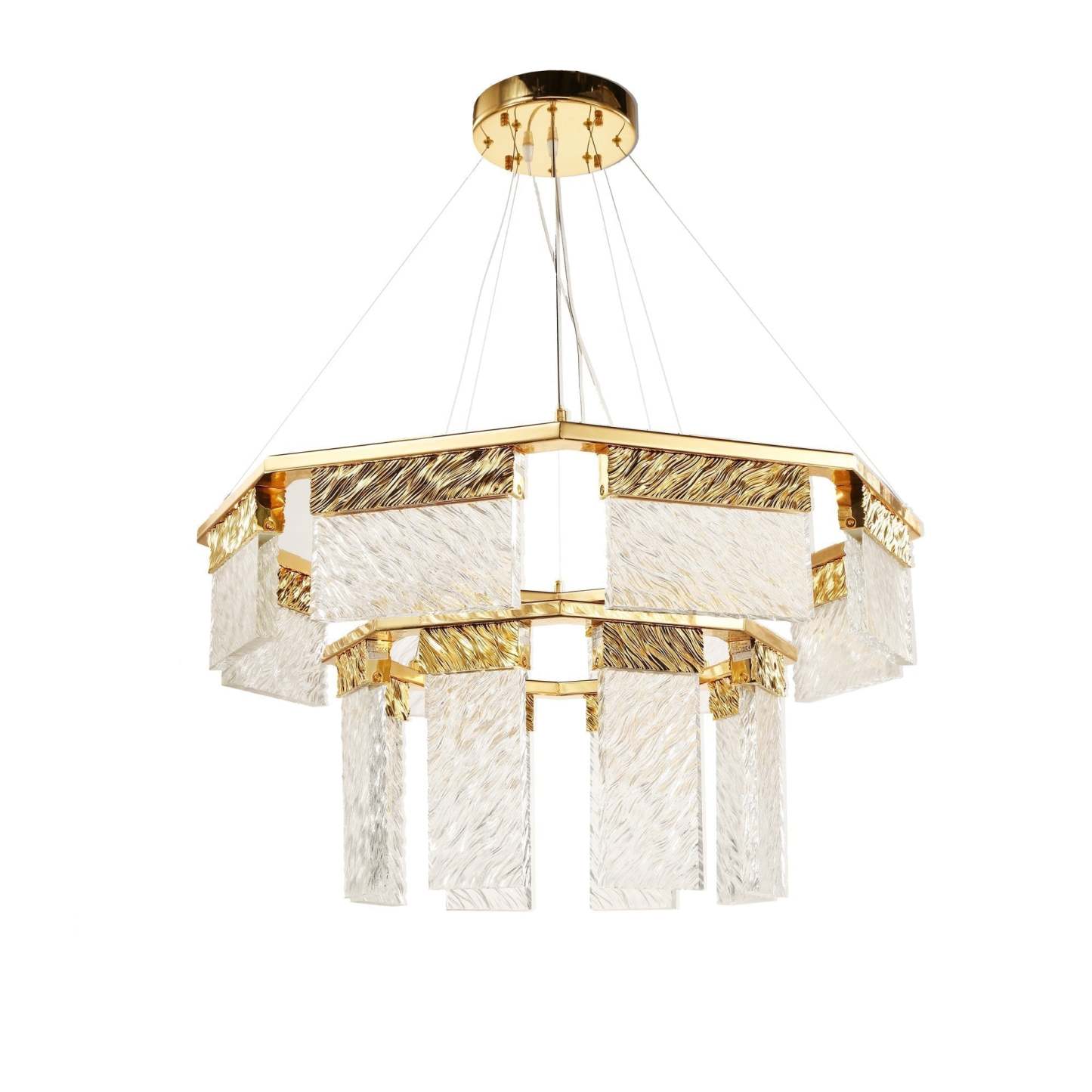 2-Tier Round Down-light LED Chandelier-VaseLamps