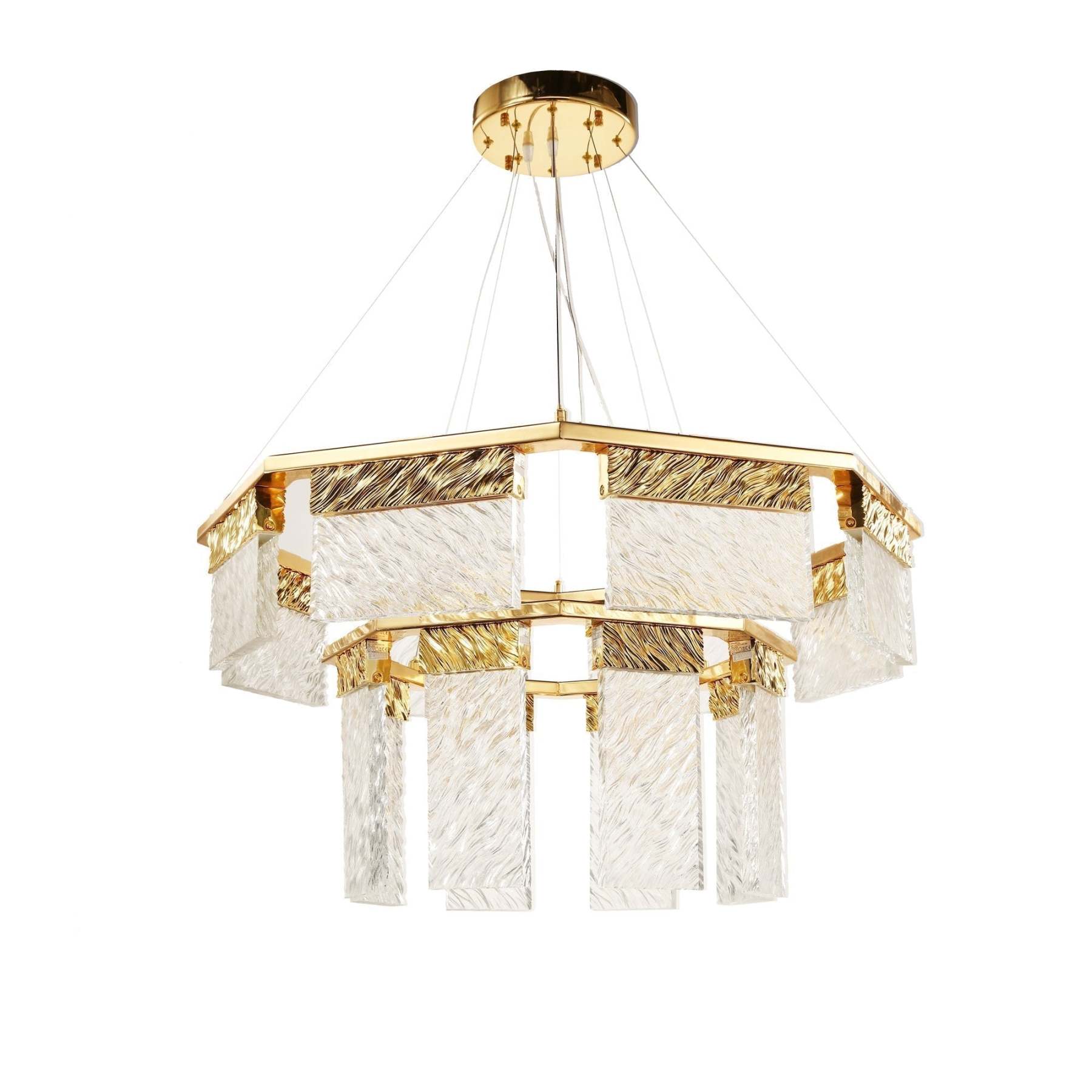 2-Tier Round Down-light LED Chandelier-VaseLamps