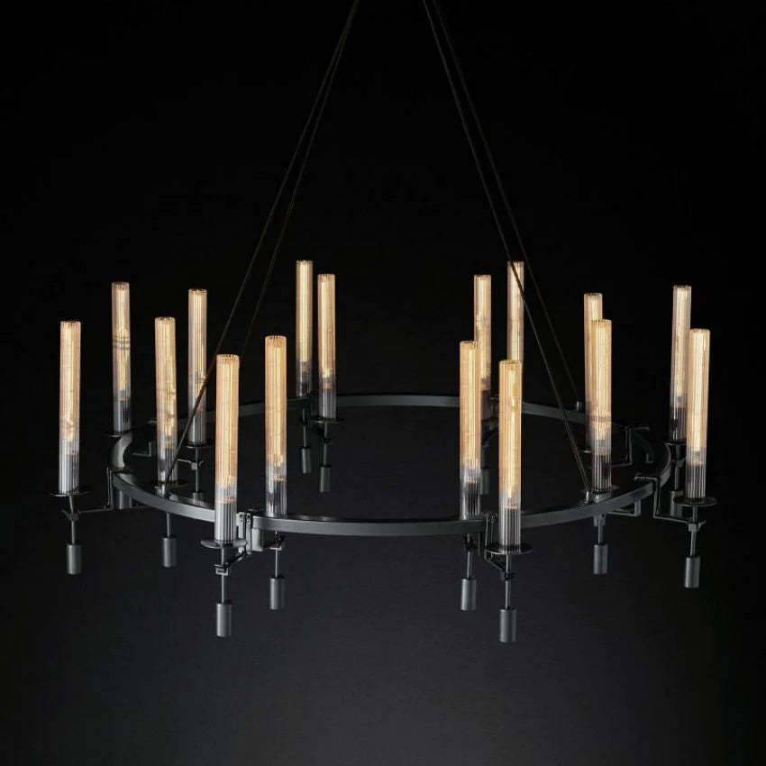 Fontanelle Round Chandelier 58"-VaseLamps