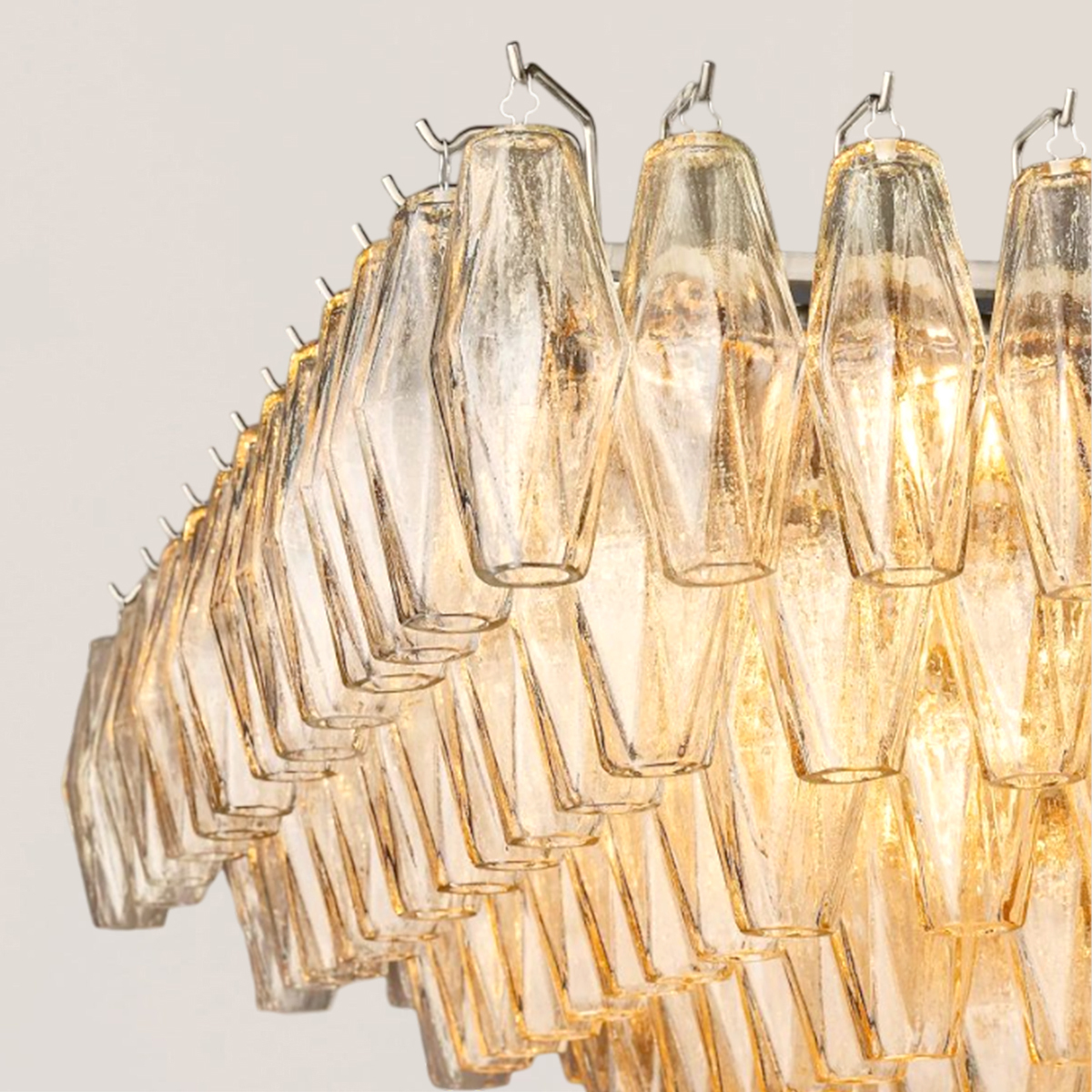 Chiara Clear Glass Square Chandelier-VaseLamps