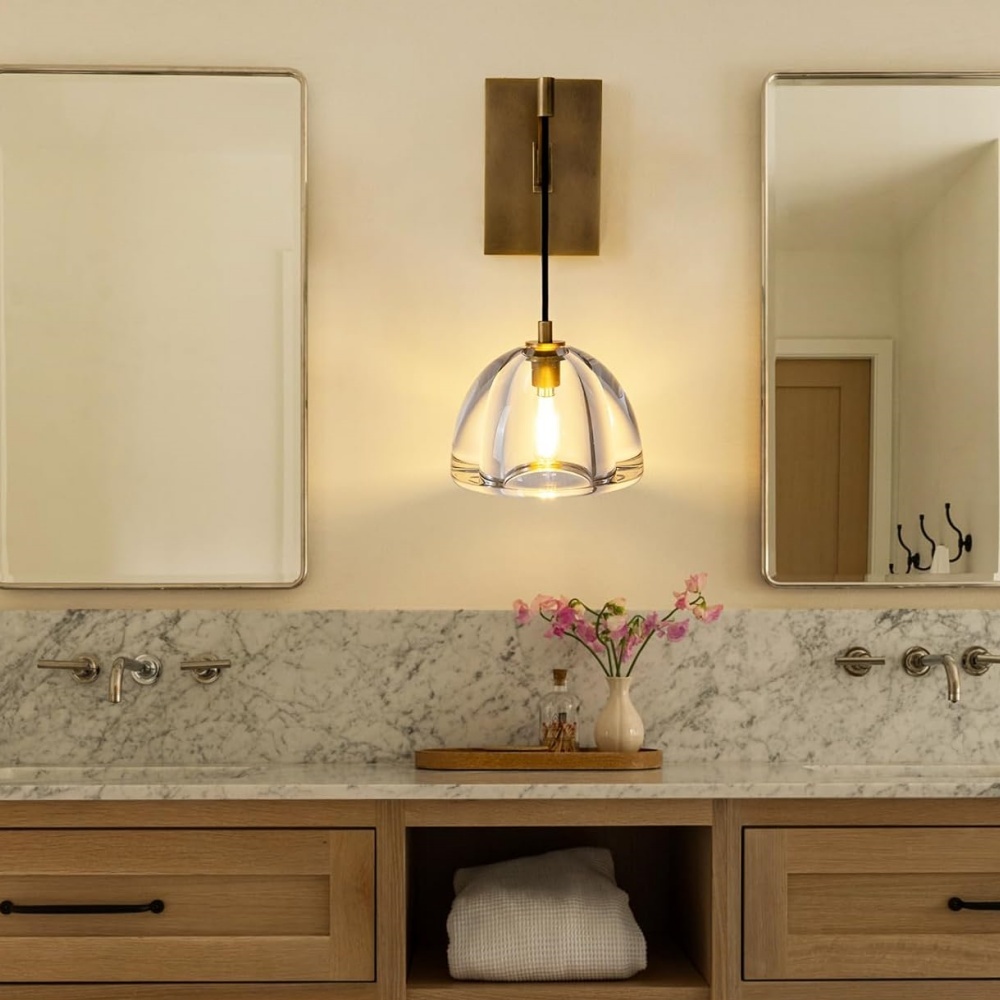 Hemisphere Crystal Wall Sconce-VaseLamps