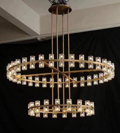 Arcachones Led Round Two-tier Chandelier 60"