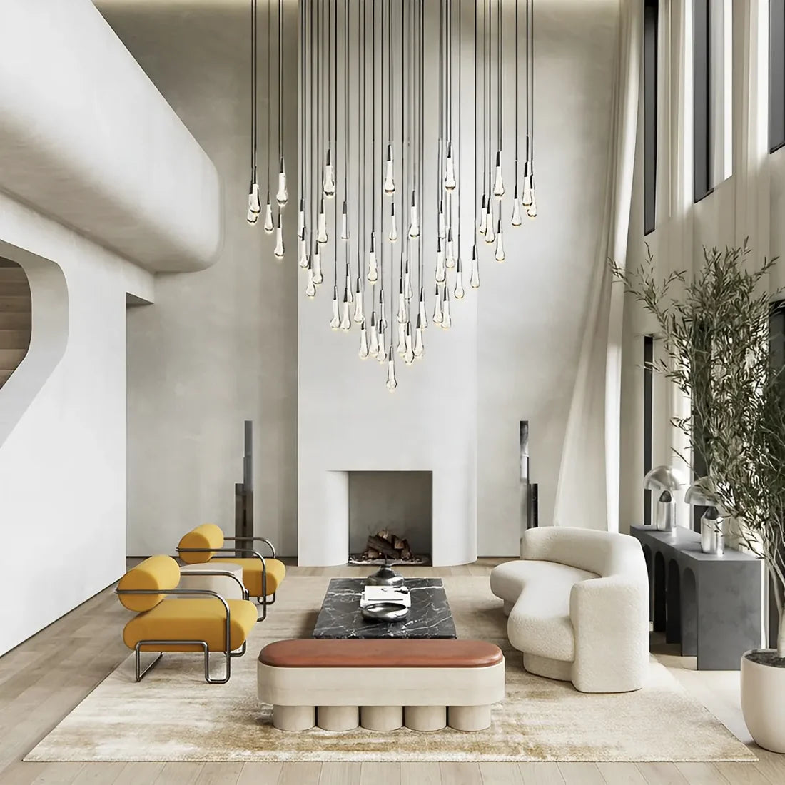 Solitaire Round Chandelier-VaseLamps