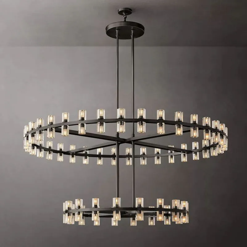 Arcachones Led Round Two-tier Chandelier 60"